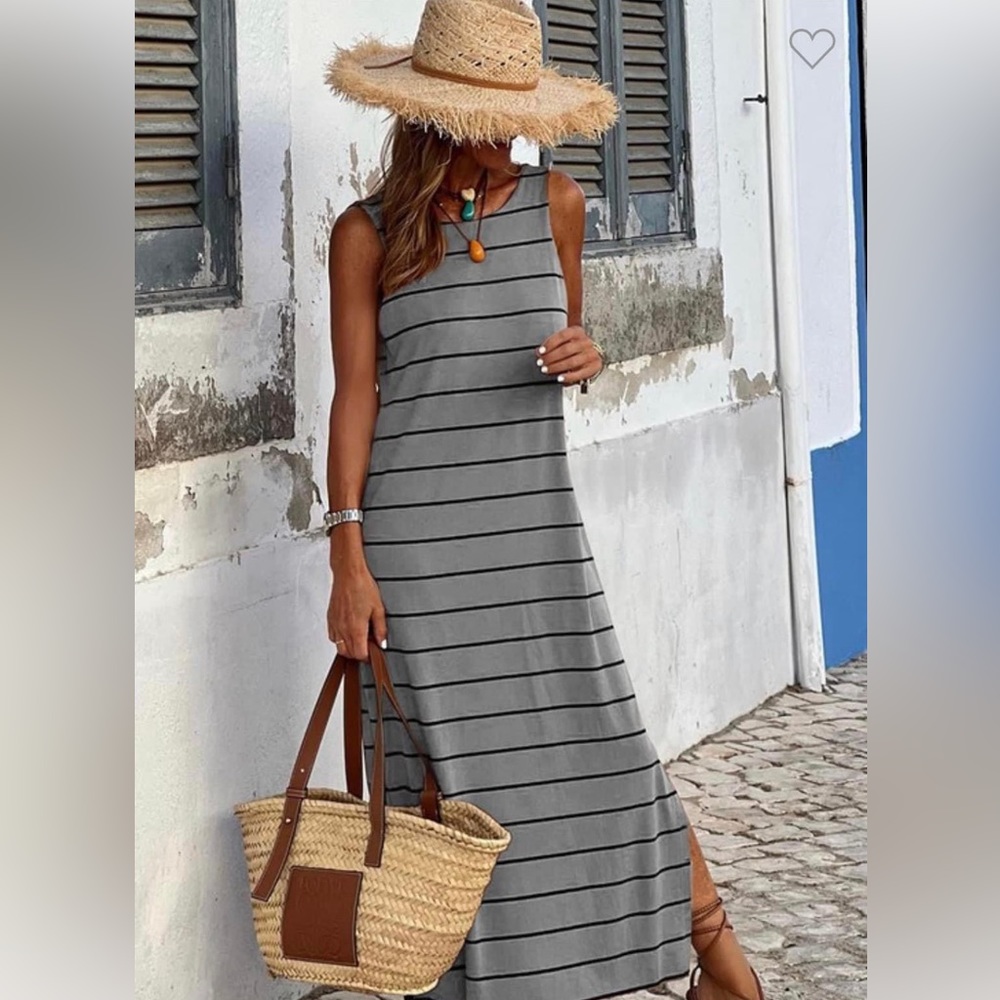 Striped maxi